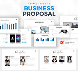 PPT模板－商务计划(24色/450个图标/60页/亮暗两种风格)：Business Proposal PowerPoint